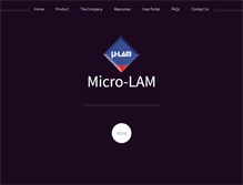 Tablet Screenshot of micro-lam.com